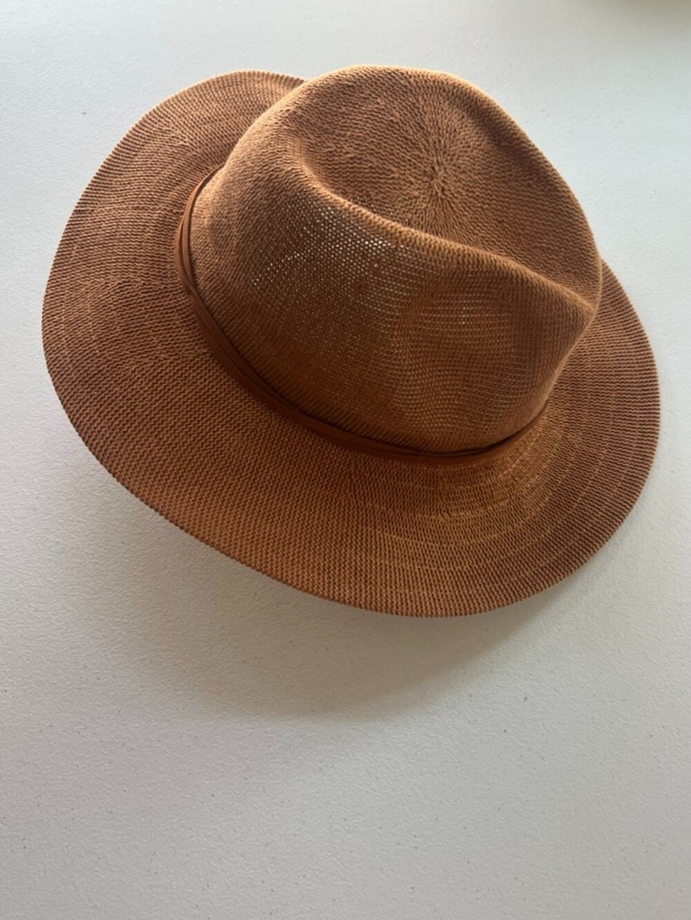 Urban Outfitters Women's Fedora Hat One Size Brown 3" Brim Cotton Blend NWT